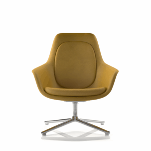 Sillón lounge Orebro-M de tela - respaldo medioalto