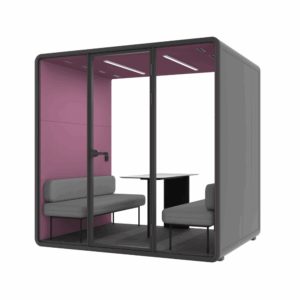 Cabine acoustique de confidentialité Paddington ZUM-L pour bureau – 4 personnes
