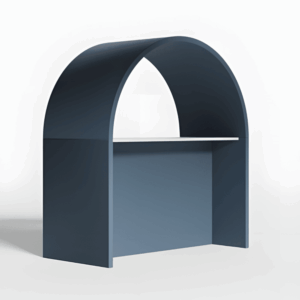 Acoustic Desktop Module Diagonal-C in Fabric for Private Office