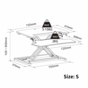 Convertisseur de bureau assis-debout Flexispot MessinaRiser M7
