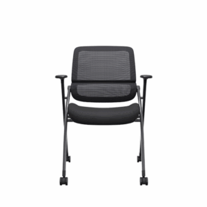 Ariel-A stackable chaise with double backrest, wheels, and armrests