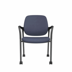 Stackable mobile Ditto lounge chair with fabric seat