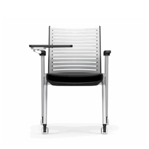 Stackable Tec-C lounge chair with tablet and wheels