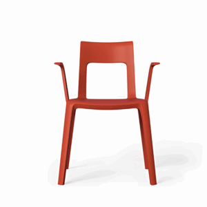 Chaise Callista-B empilable en plastique avec accoudoirs – design moderne