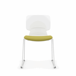 Stackable plastic Uriel-B sled base lounge chair