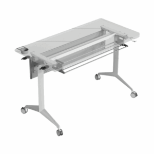 Table modulaire Noam pliable sur roulettes à structure métal