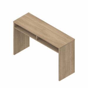 Wooden desk with storage