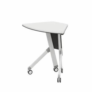 Bureau modulaire Focuz-A circulaire avec rangement et roulettes