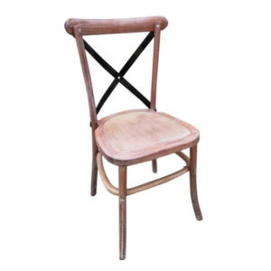 Chaise crossback dossier métal