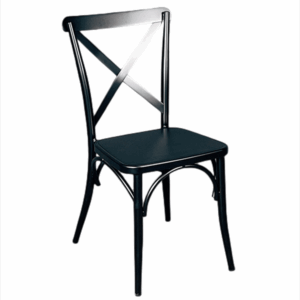 Chaise crossback métal