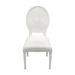 Medallion resin chair white frame