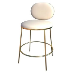Chaise de bar doré simili