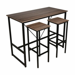 High Table Set 120 x 60 x 90cm + 2 Stools 40 x 30 x 65cm