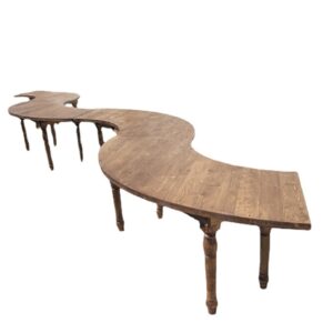 Table rustique serpentin Bois 170 x 80cm