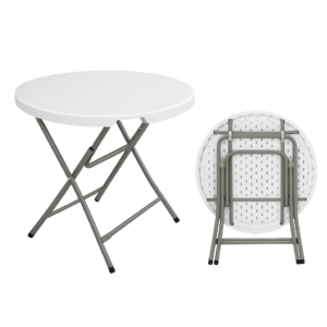Table pliante ronde Polyethylene Diamètre 80cm