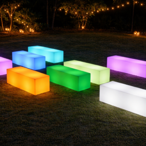 Banc cube lumineux 120 X 40 X 40cm