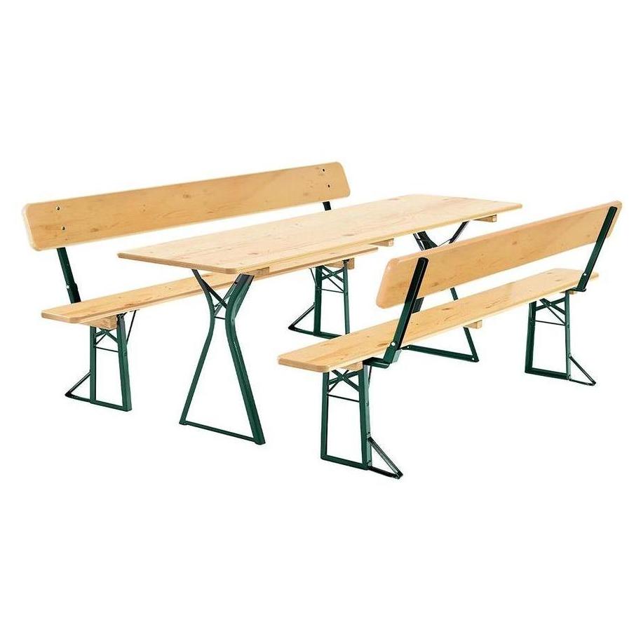 Ensemble table + banc extérieur – version confort avec dossiers