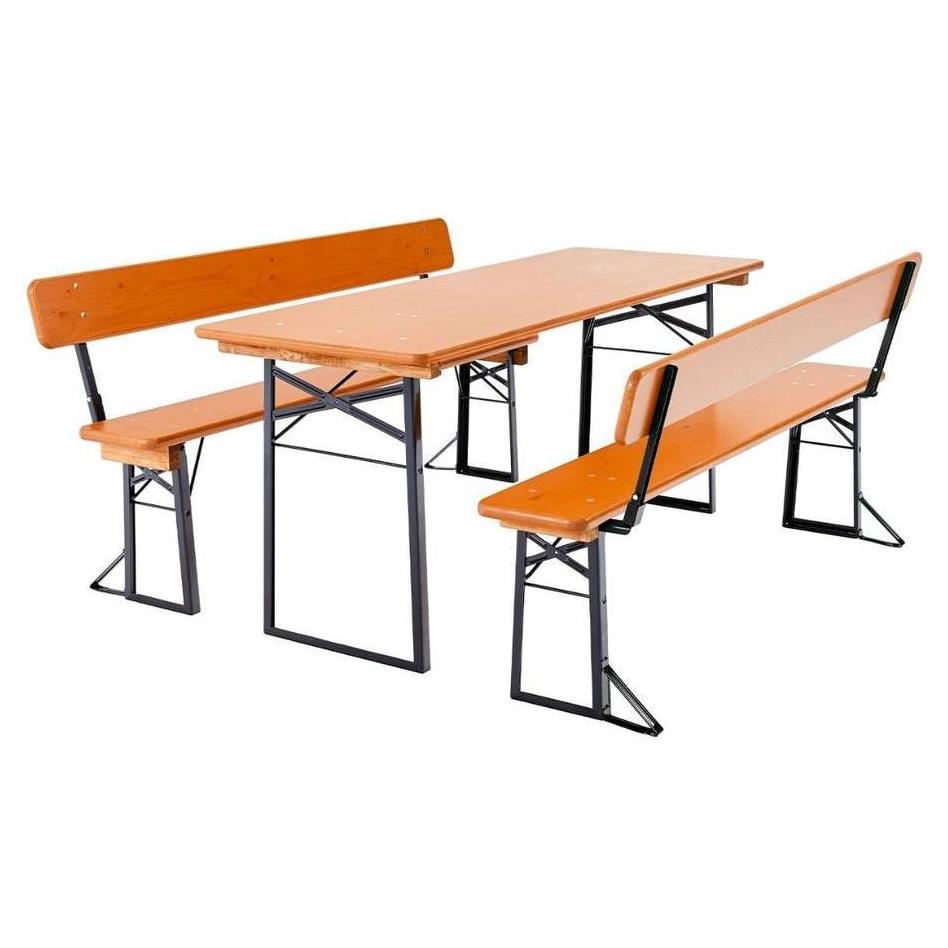 Ensemble table + banc extérieur – classique avec dossiers
