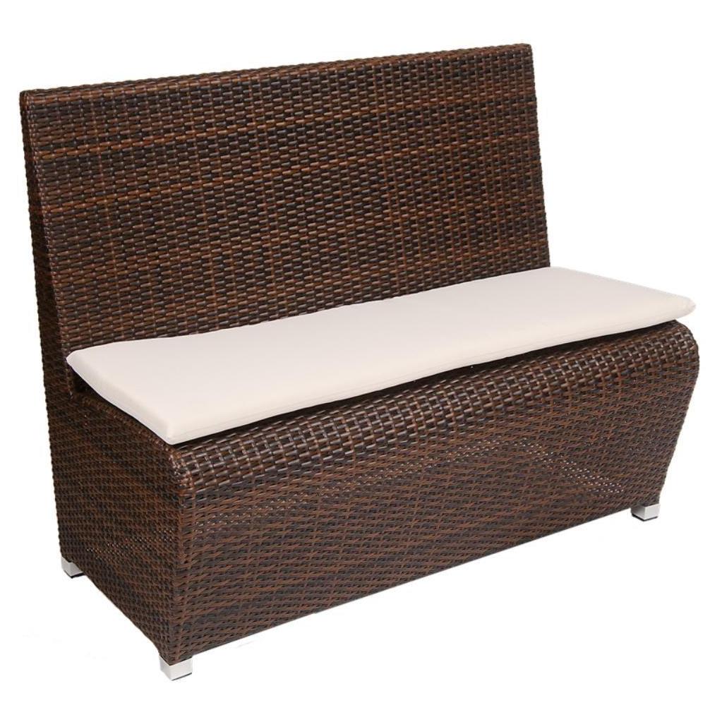 Banc tressé léger avec cadre aluminium