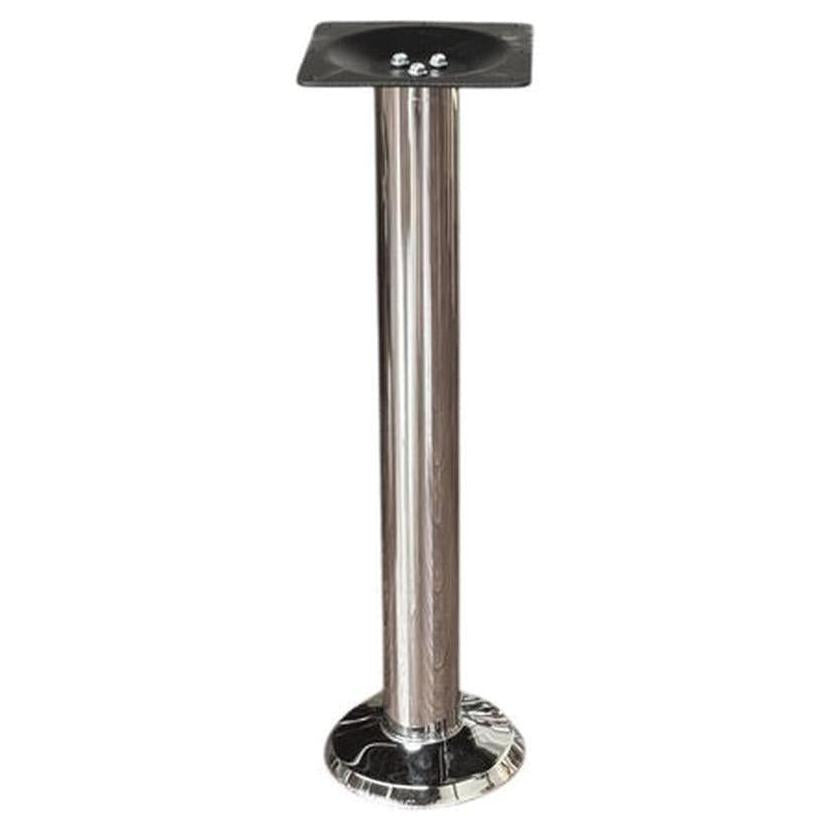 Embase de table fixée au sol – acier chromé