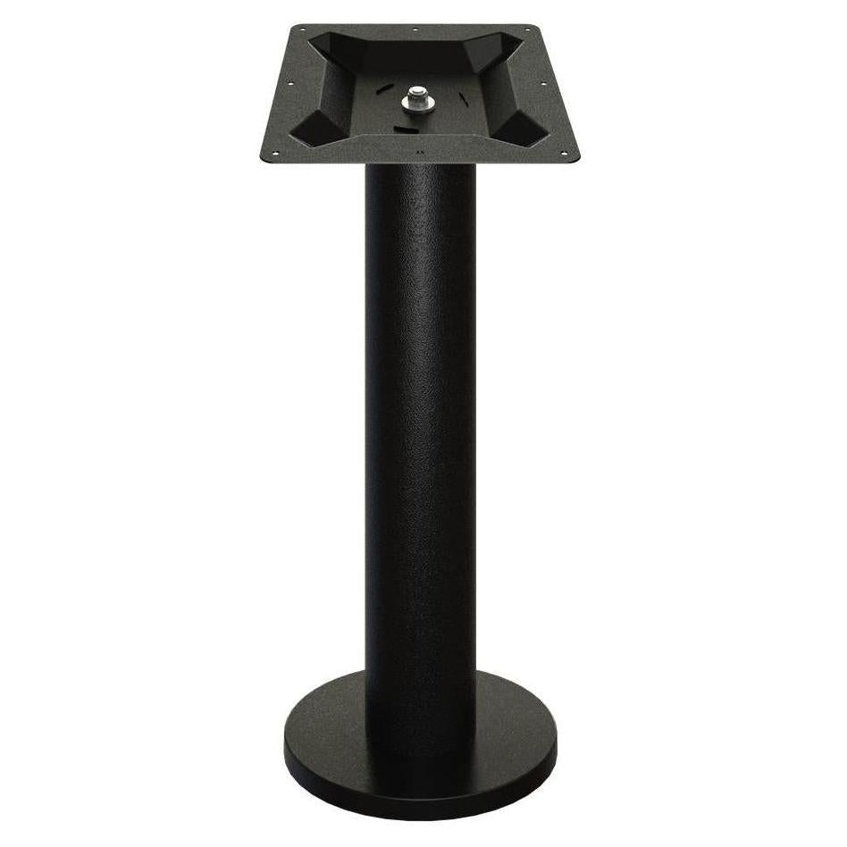 Embases de table extérieures – acier zingué noir – fixation au sol