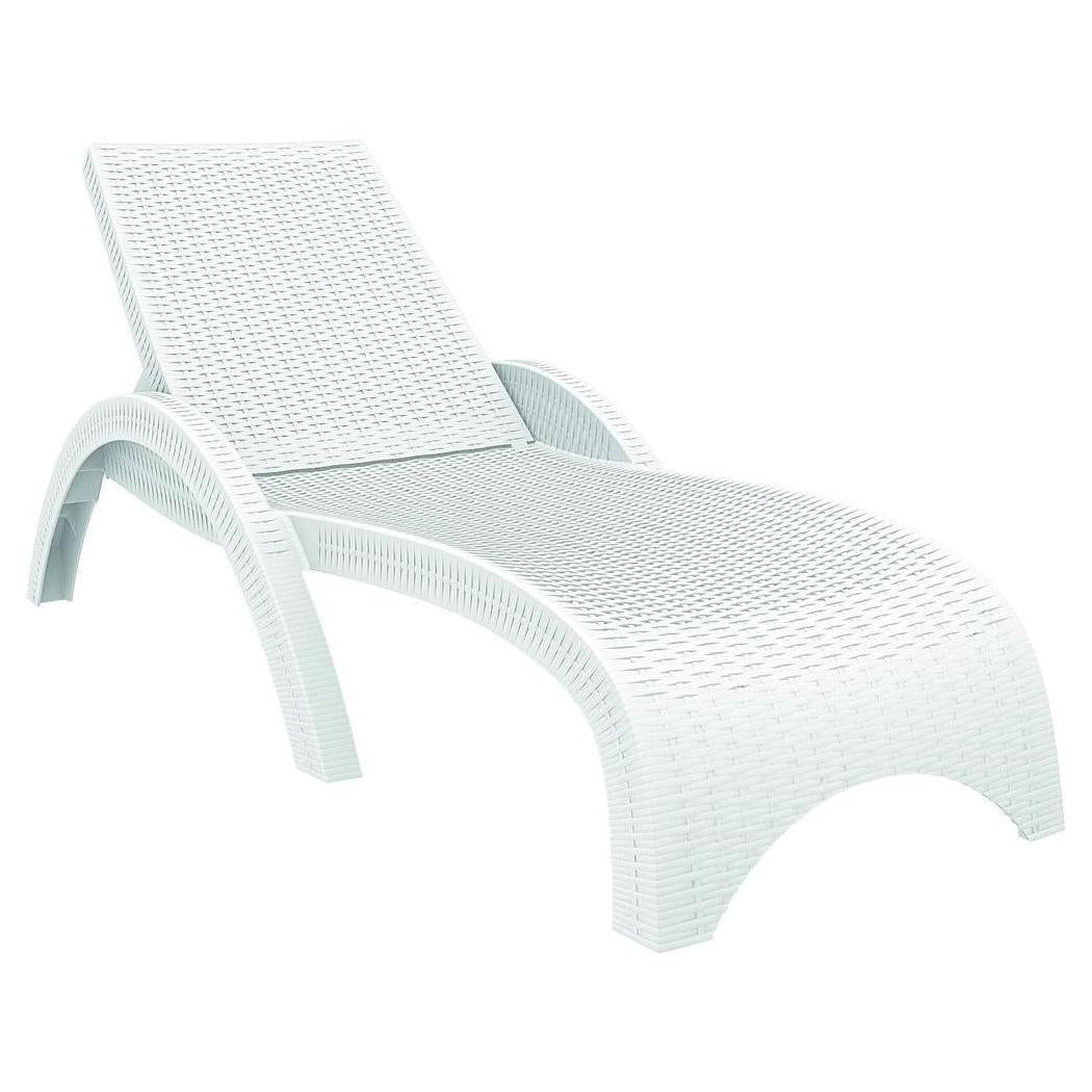 Chaise longue extérieure BUENA VISTA aspect résine tressée