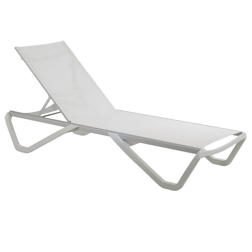 Chaise longue extérieure sans accoudoirs
