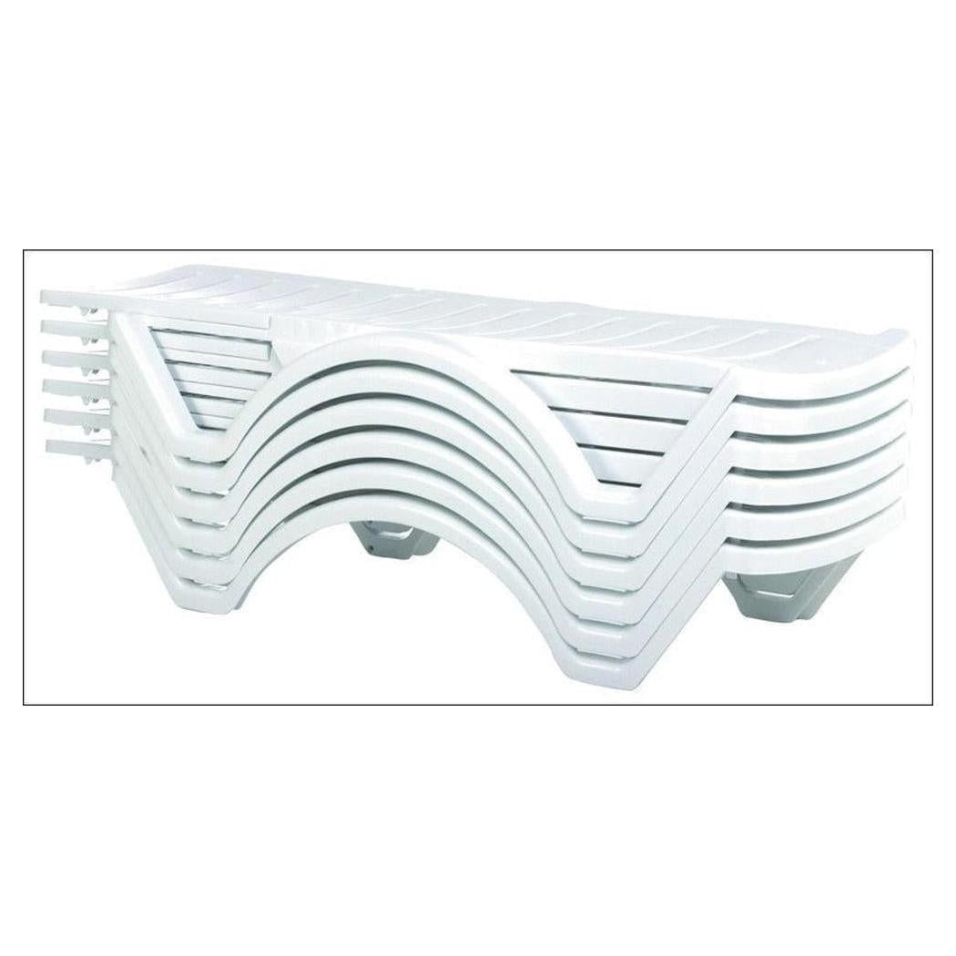 Chaise longue de piscine extérieure – coloris blanc