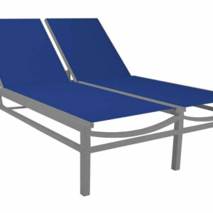 Chaise longue double sans accoudoirs