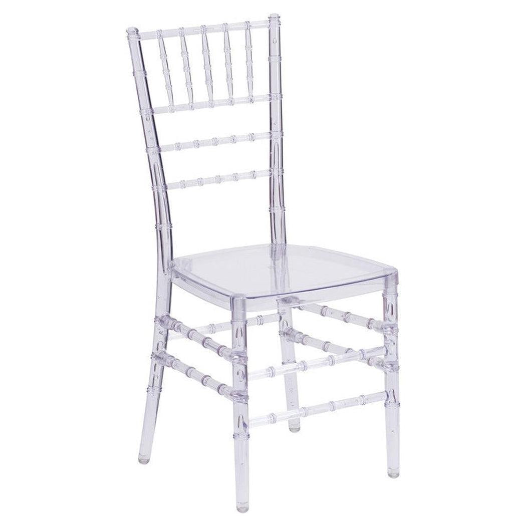 Chaise Chiavari empilable finition transparente