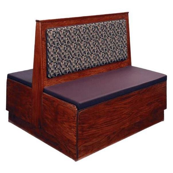 Banquette on wooden platform