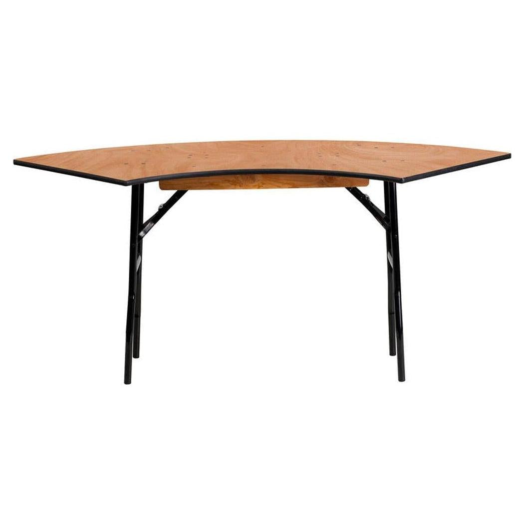 Table pliante banquet en bois – forme serpentine