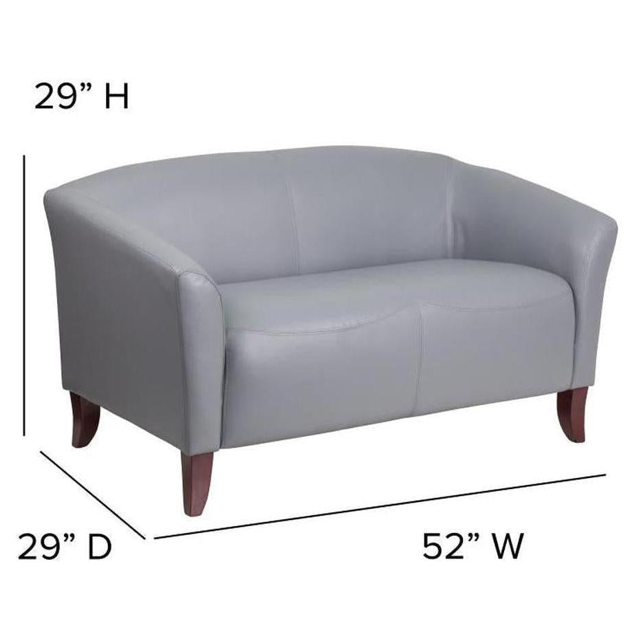 TITAN ZIZAL – canapé deux places en LeatherSoft gris