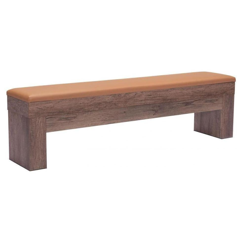 Banc avec rangement – coloris marron