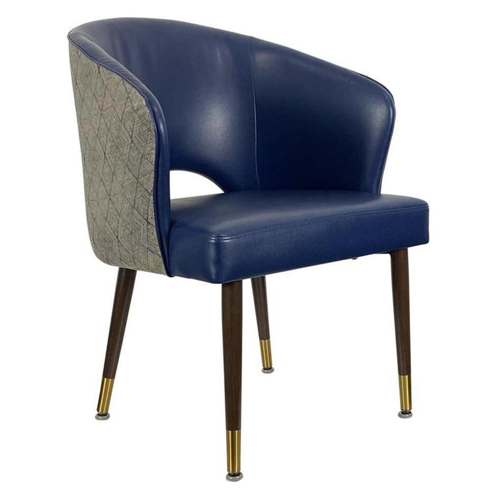 Sillón de metal acolchado con reposabrazos OZRUK