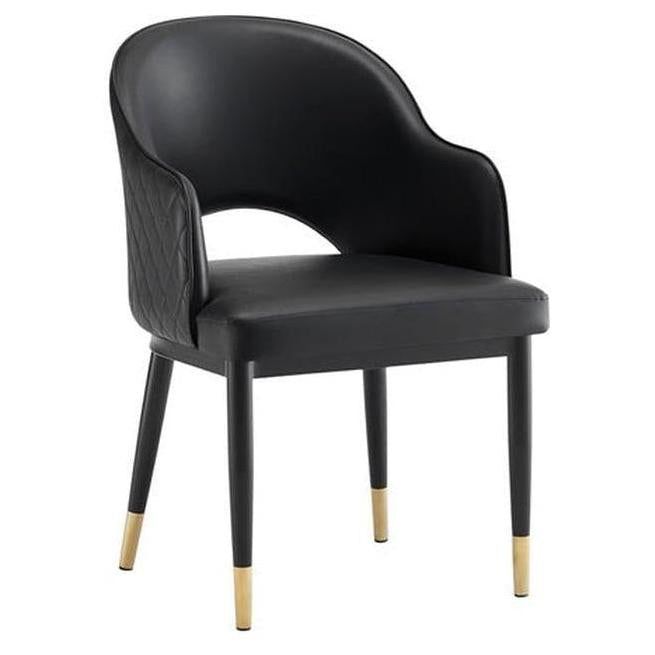 Chaise interior de acero - asiento de vinilo - respaldo acolchado