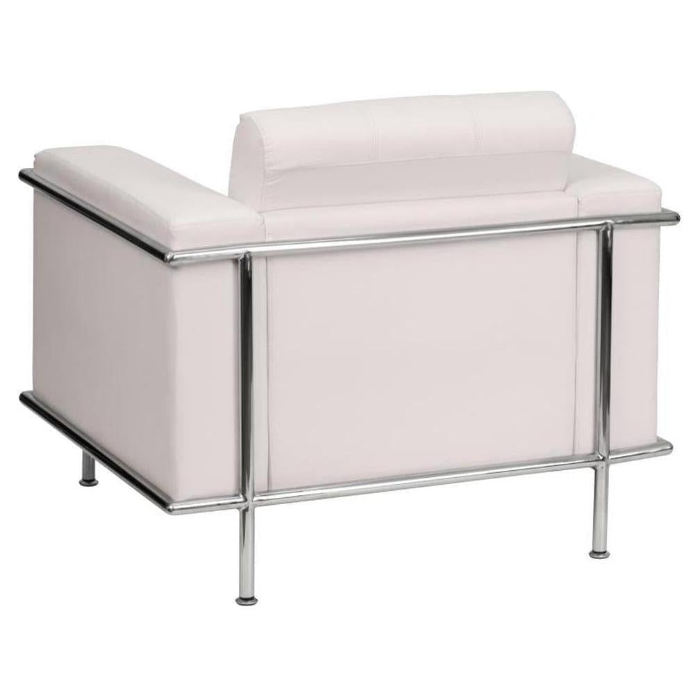 TITAN LOIS – fauteuil CLAUDIErain en LeatherSoft blanc avec structure enveloppante