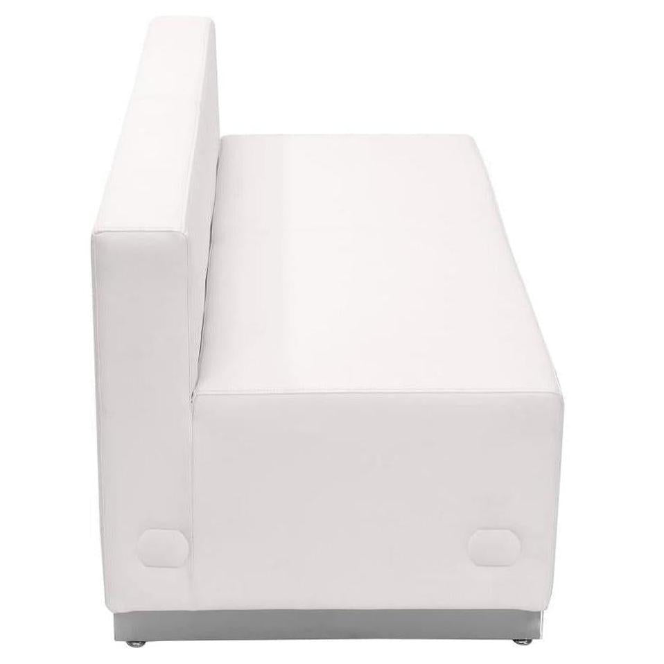 TITAN CEDRIC – canapé deux places en LeatherSoft blanc avec piétement inox brossé