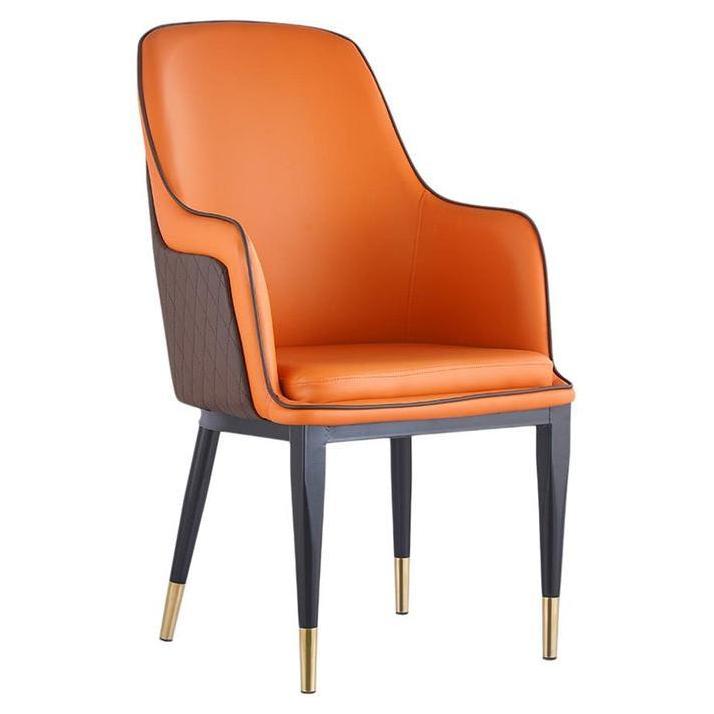 Vintage indoor steel chair - vinyl seat and backrest