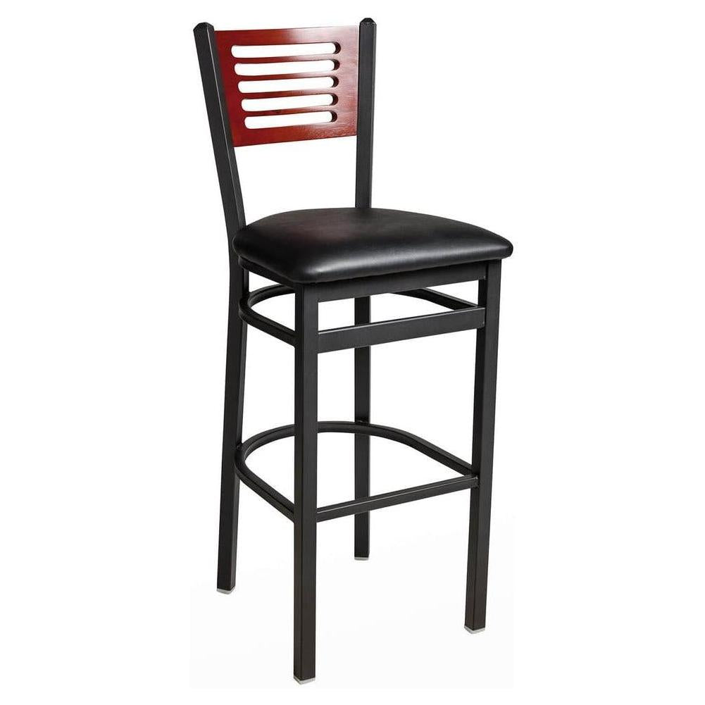 Bar stool LUKE with wooden backrest