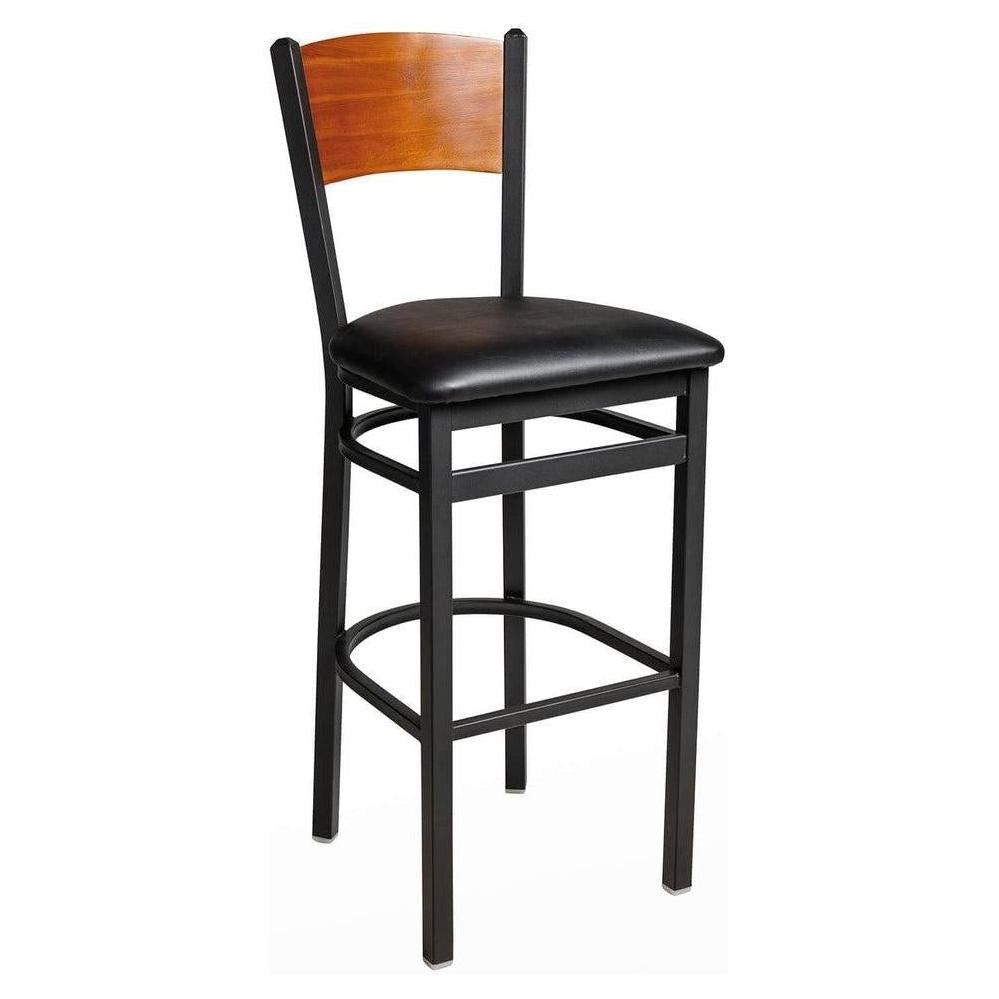 Tabouret de bar JOSEPH avec dossier bois