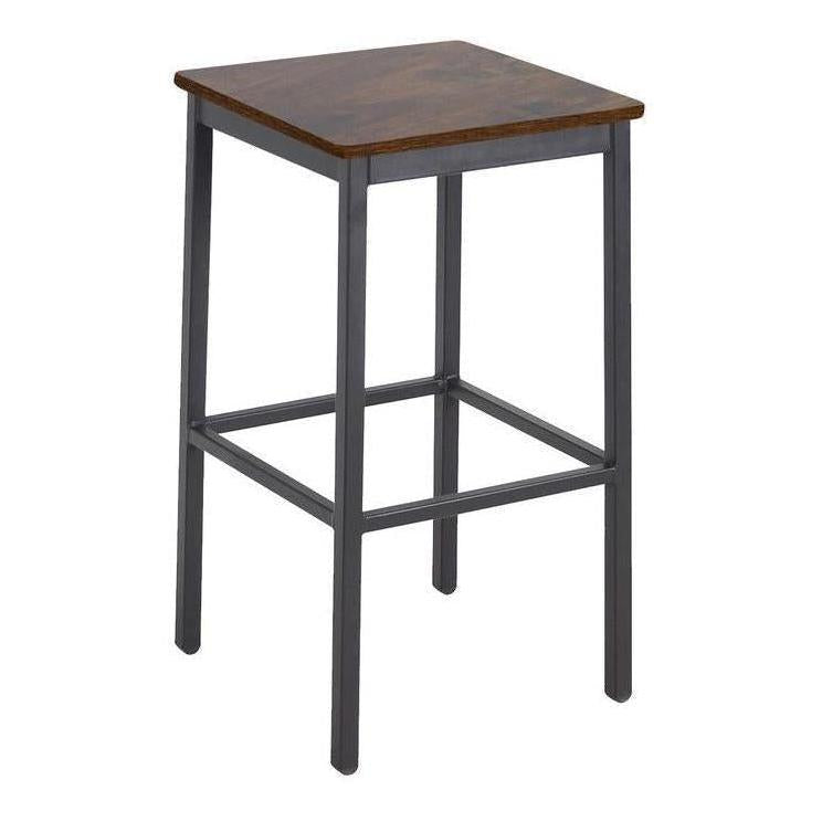 Tabouret de bar sans dossier ORIA finition transparente