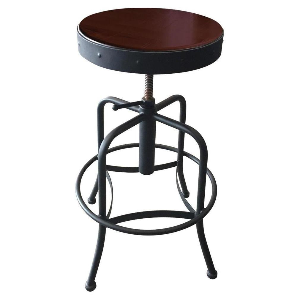 Adjustable industrial stool FÛTON with swivel seat