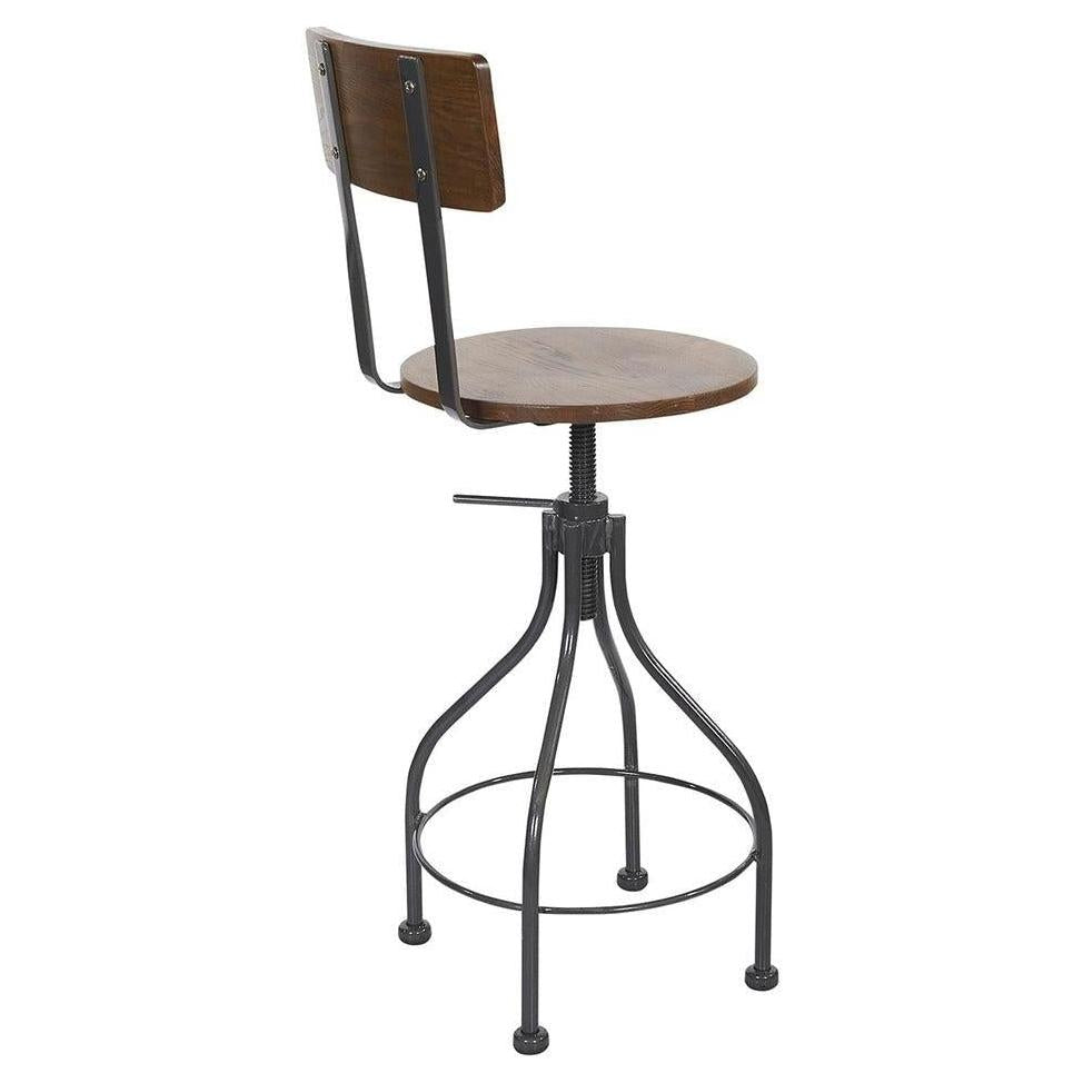 Bar stool MY6 with wooden backrest