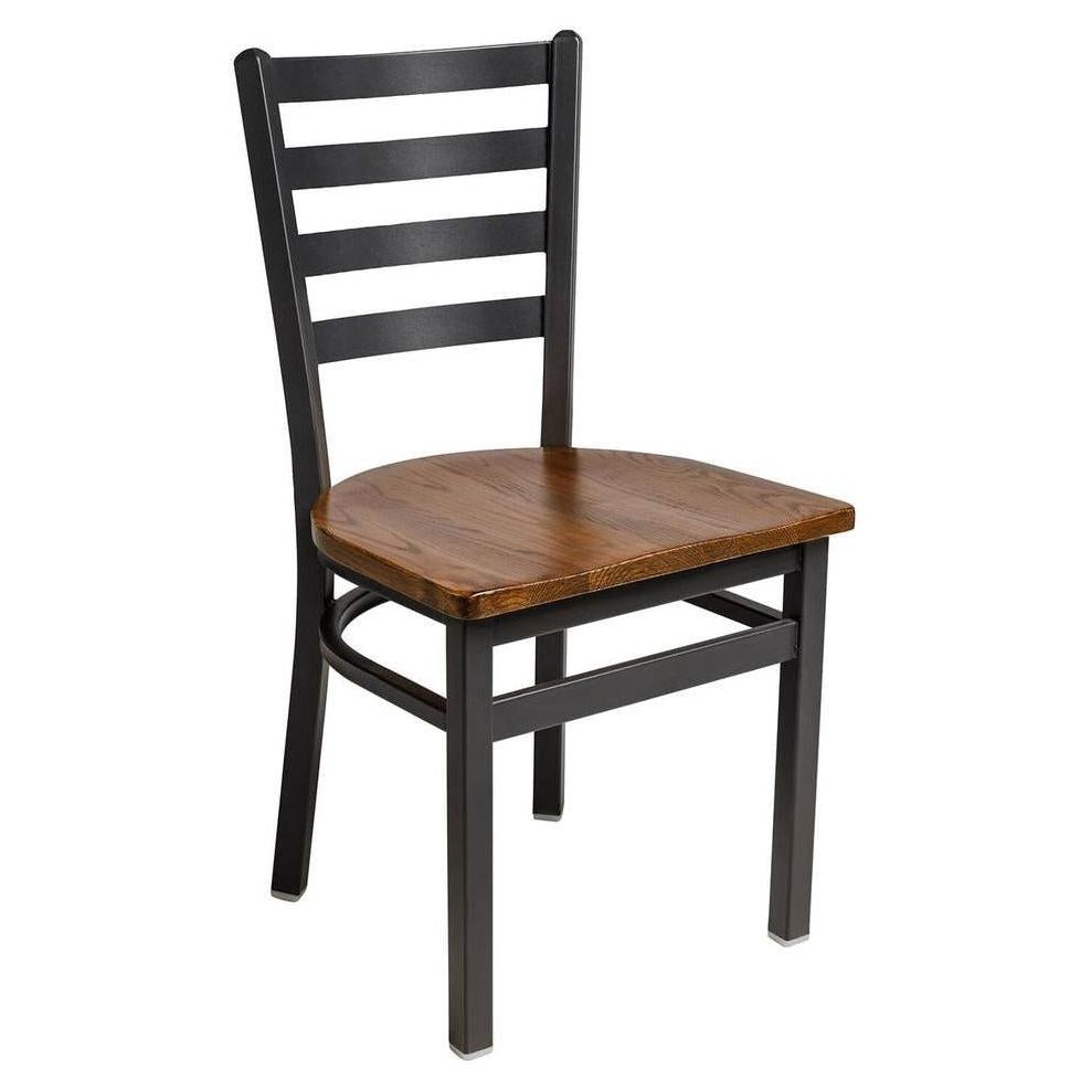 Chaise à dossier échelle PAOLA finition sable/noir