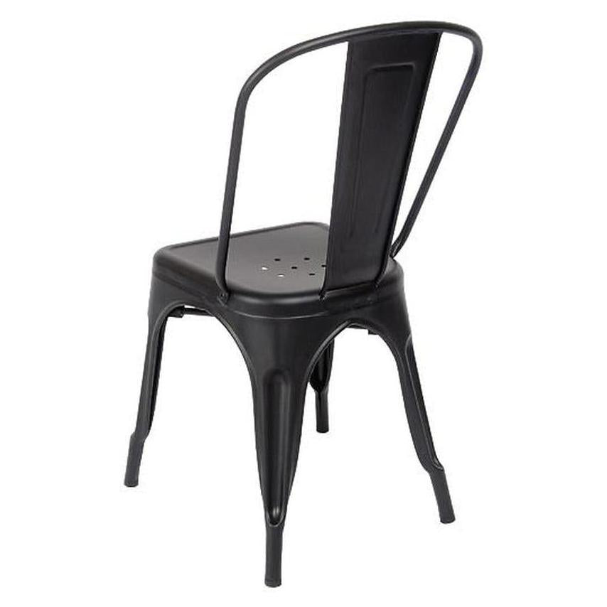 Chaise interior de metal acabado negro mate