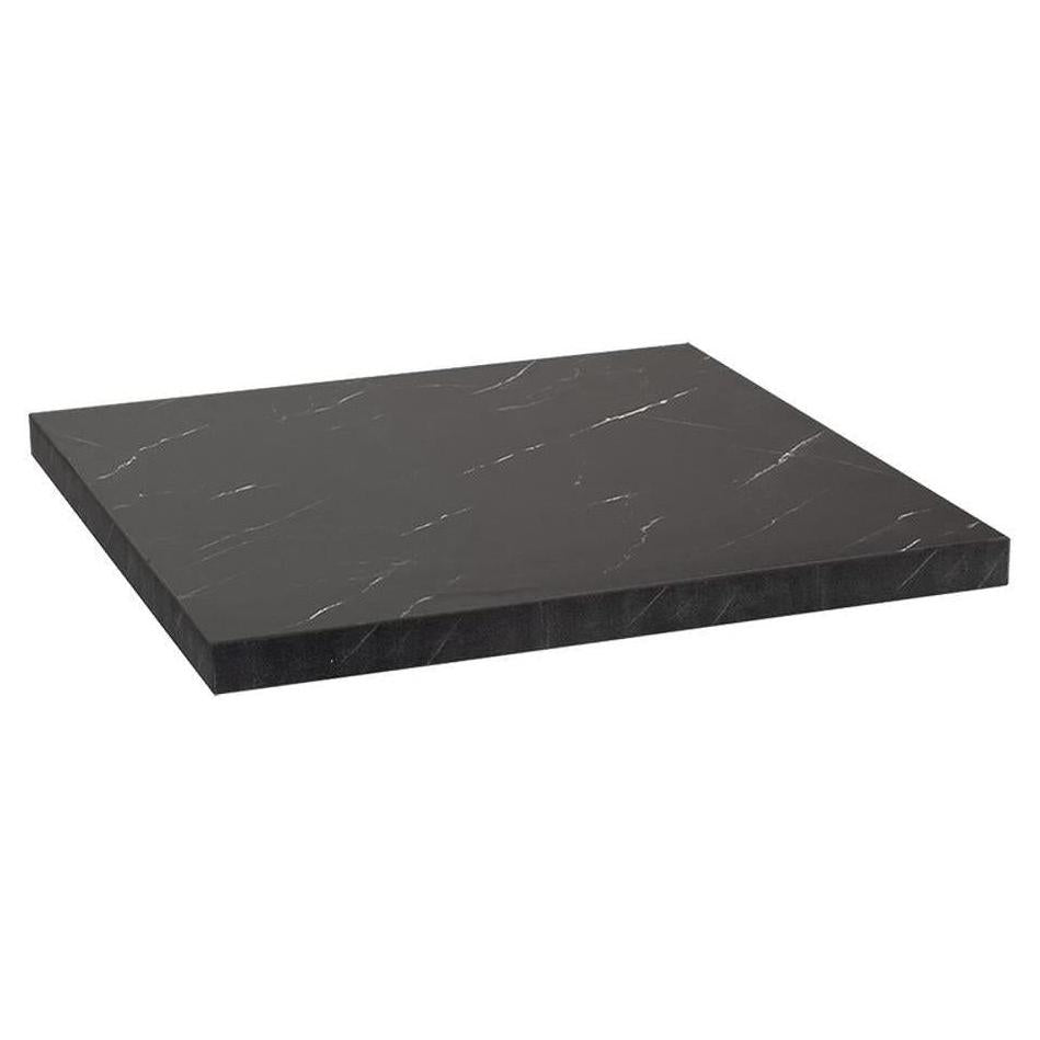 Indoor table top in black granite finish laminate