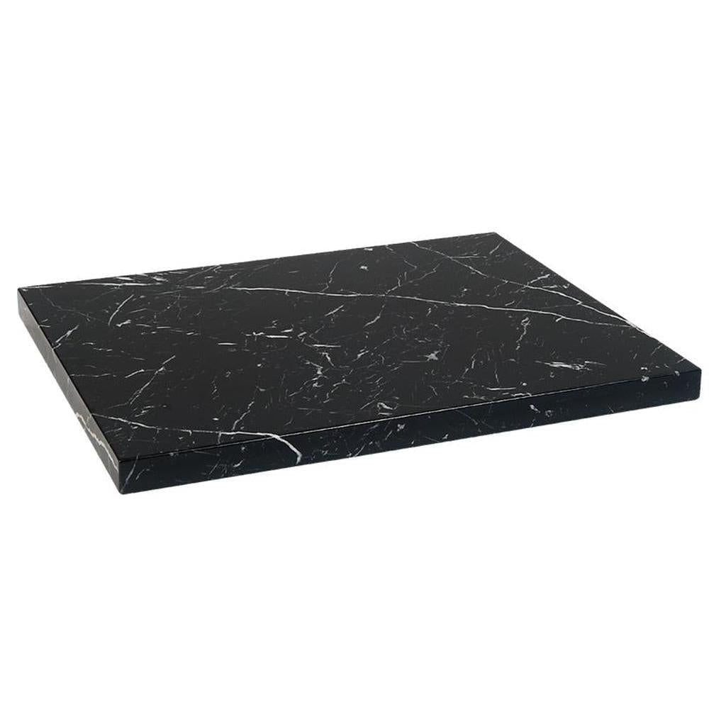 Indoor table top in 44 mm thick black granite finish laminate