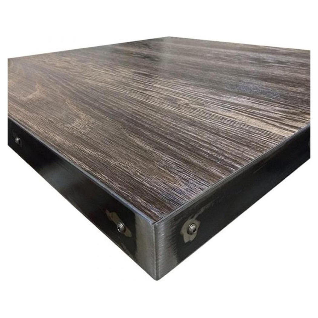 Placa de mesa de laminado acabado en madera oscura o blanqueada