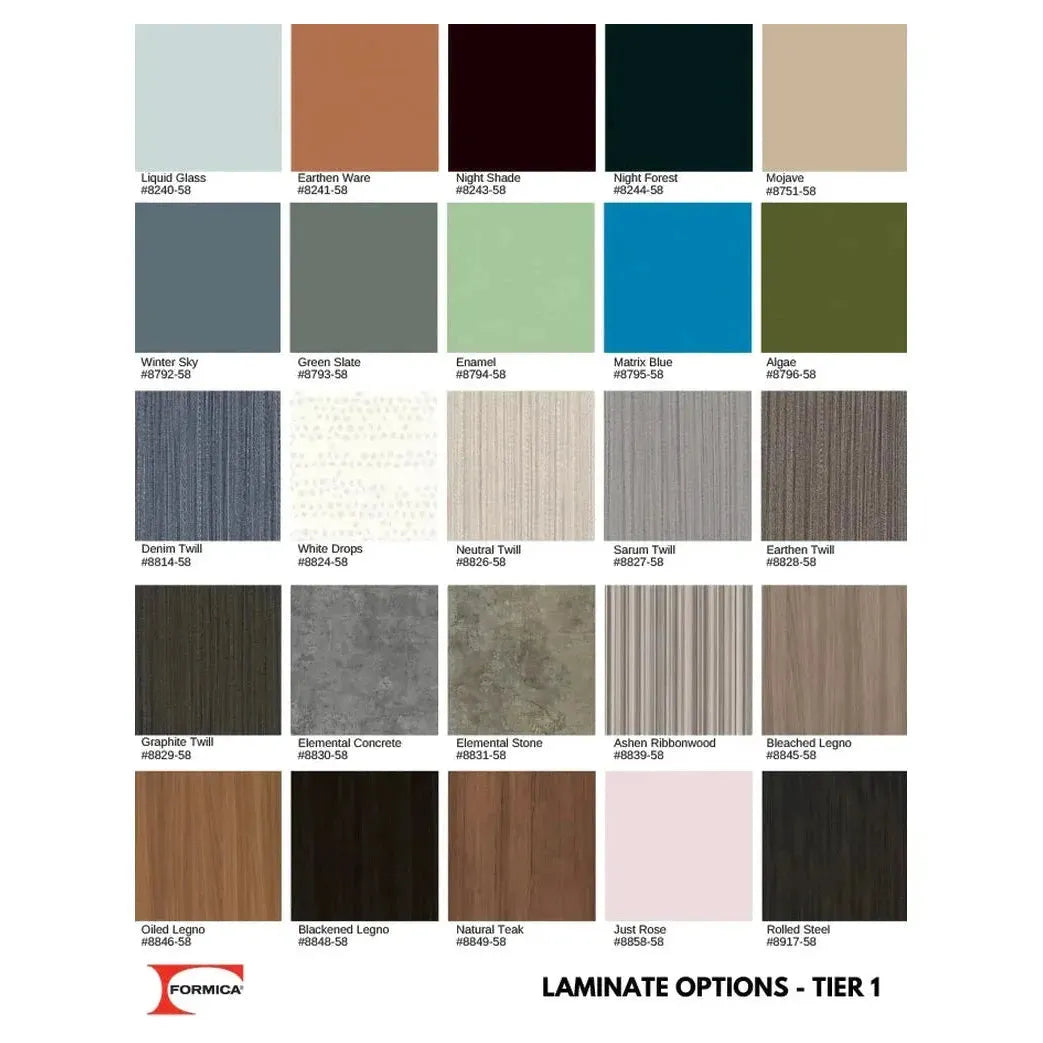 Mesa de laminado retro con borde ondulado